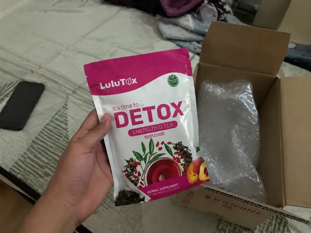 lulutox detox tea product pakage
