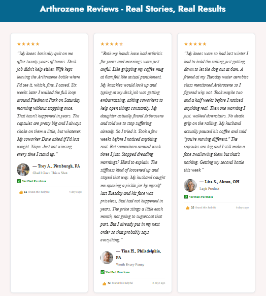 Arthrozene manipulated reviews