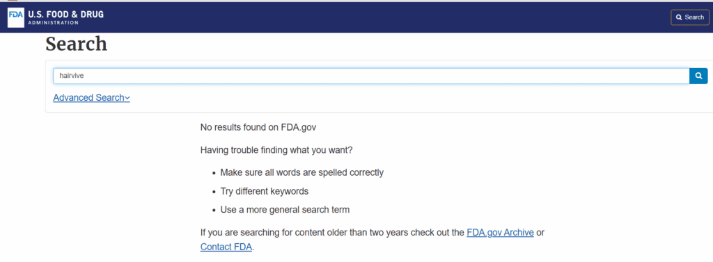 fda of hair