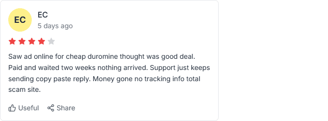 Duromine Scam