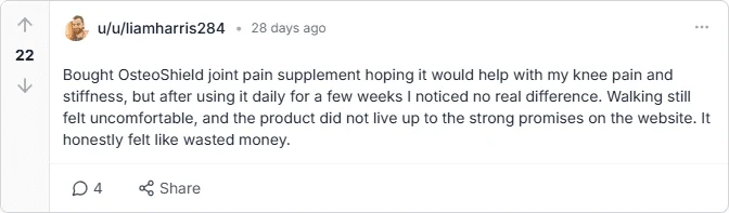 osteoshield reddit review