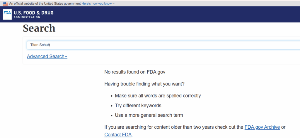 no fda