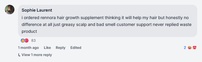 Rennora Hair Growth Scam