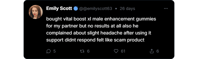 Vital Boost XL Scam