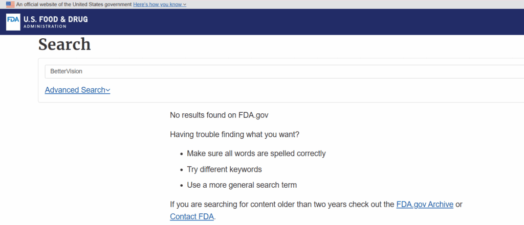 no fda