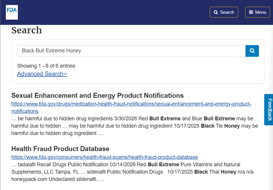 Black Bull Extreme Honey Scam