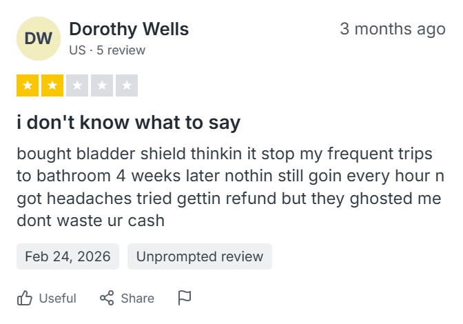 Bladder Shield Scam