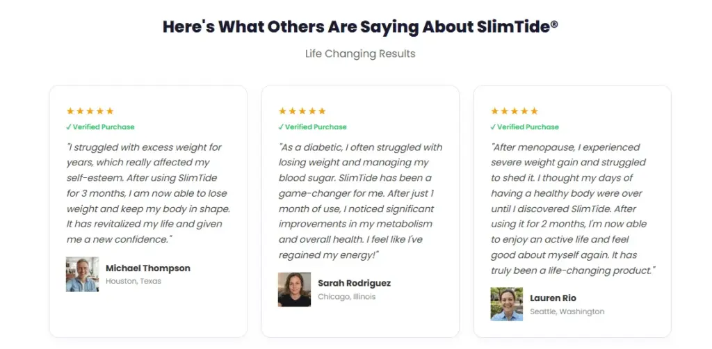 slimtide manipulated reviews