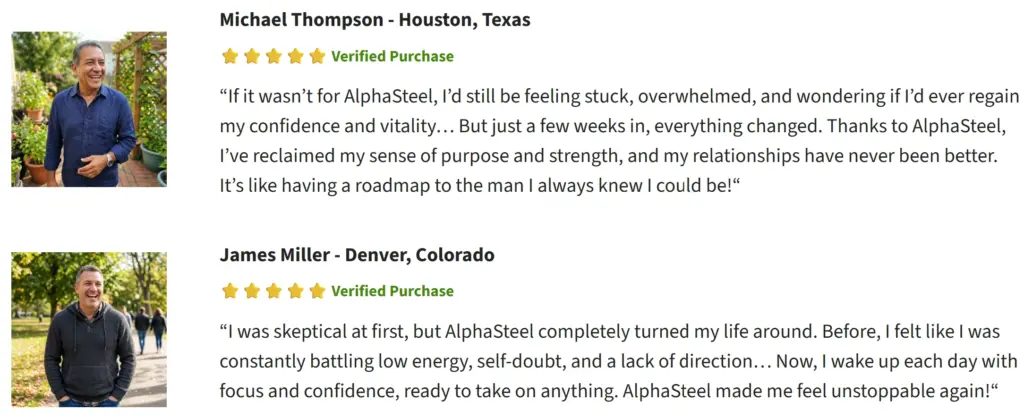 Fake reviews in AlphaSteel official website.