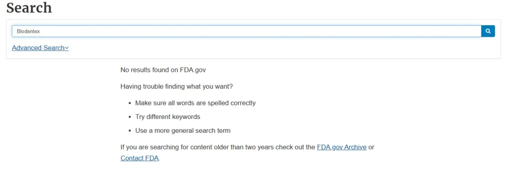 fda biodentex
