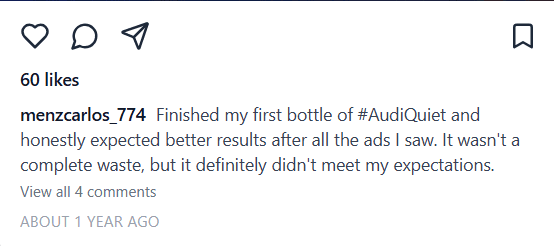 instagram review for audiquiet