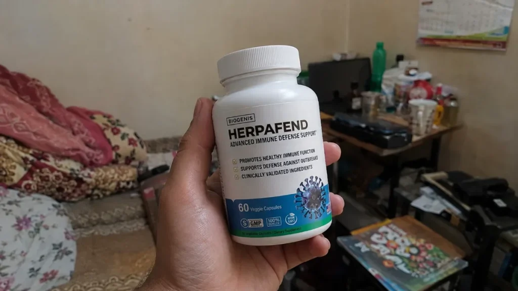 herpafend bottole in hand