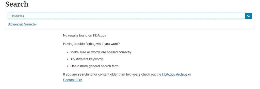 fda approval strong flow