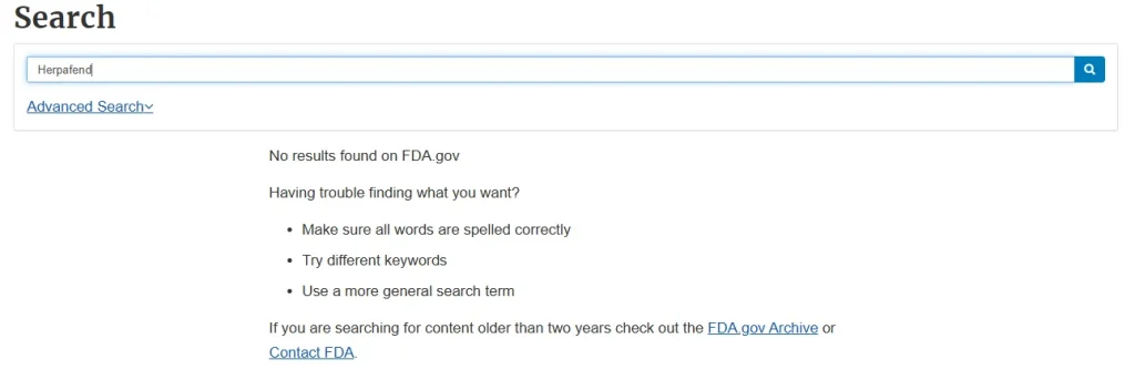 fda herpafend