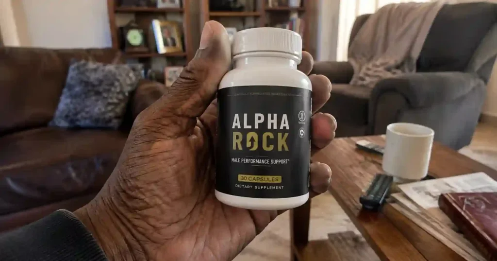 alpha rock in hand