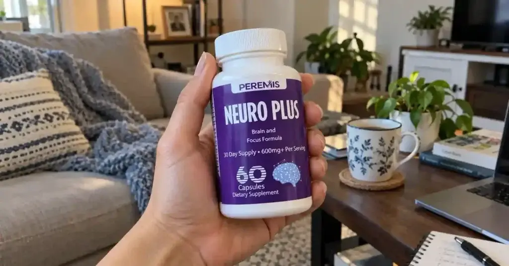 User holding neuroplus bottle