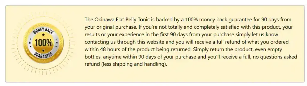 Flat belly tonic money back gurantee