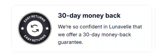 Lunavelle money back gurantee
