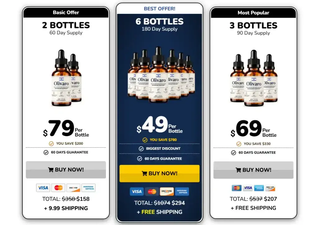 Olivaro price section