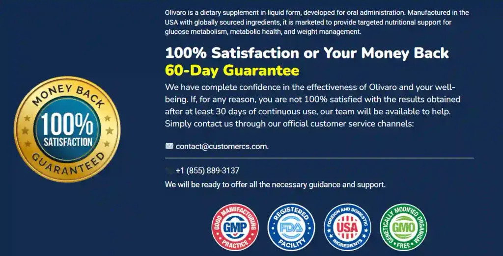 Olivaro refund policy