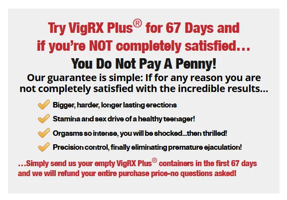 VigRX PLus supplement moneu back gurantee
